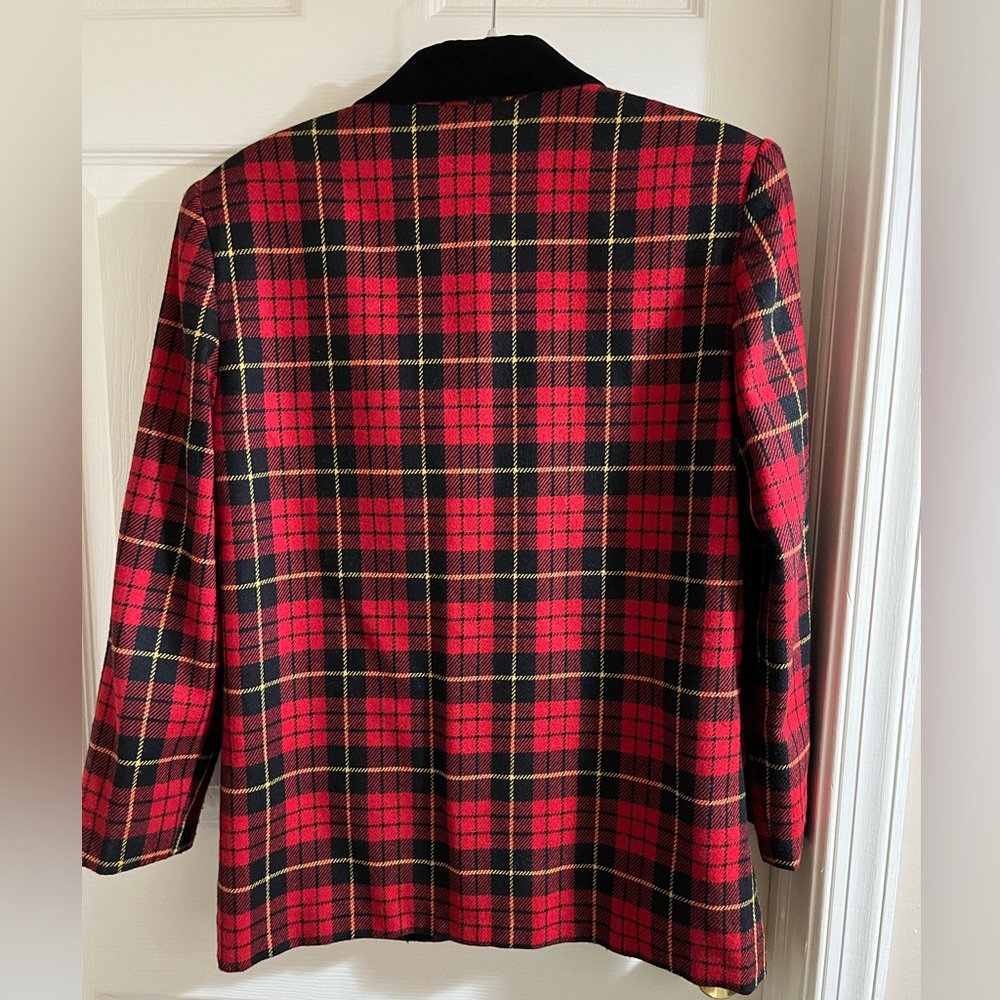 ❄️Wool Checkered Plaid Blazer - Picture 6 of 6